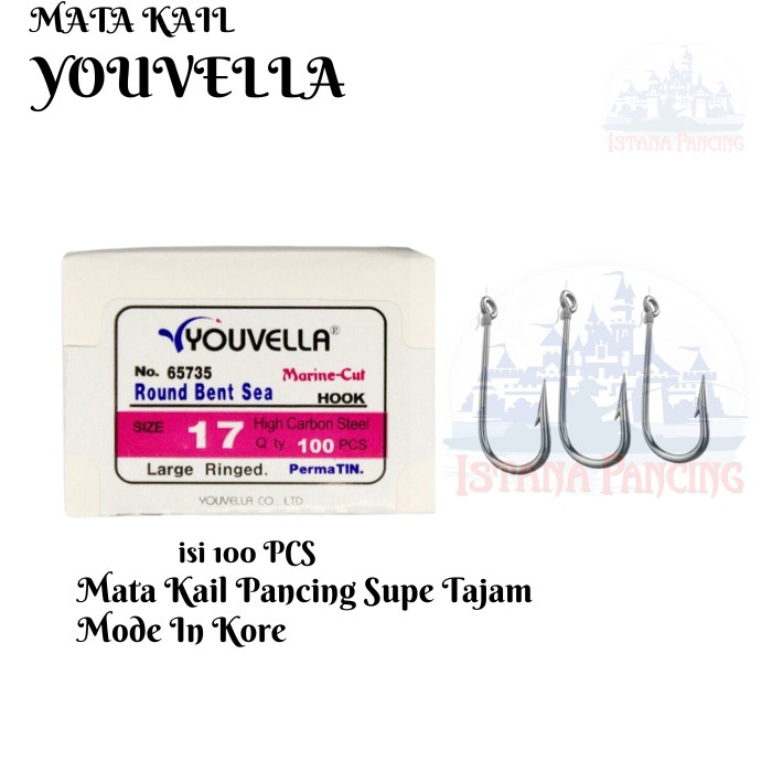 Mata Kail Youvella 2335 / box (isi 100pcs) Size  No. 5/6/7/8