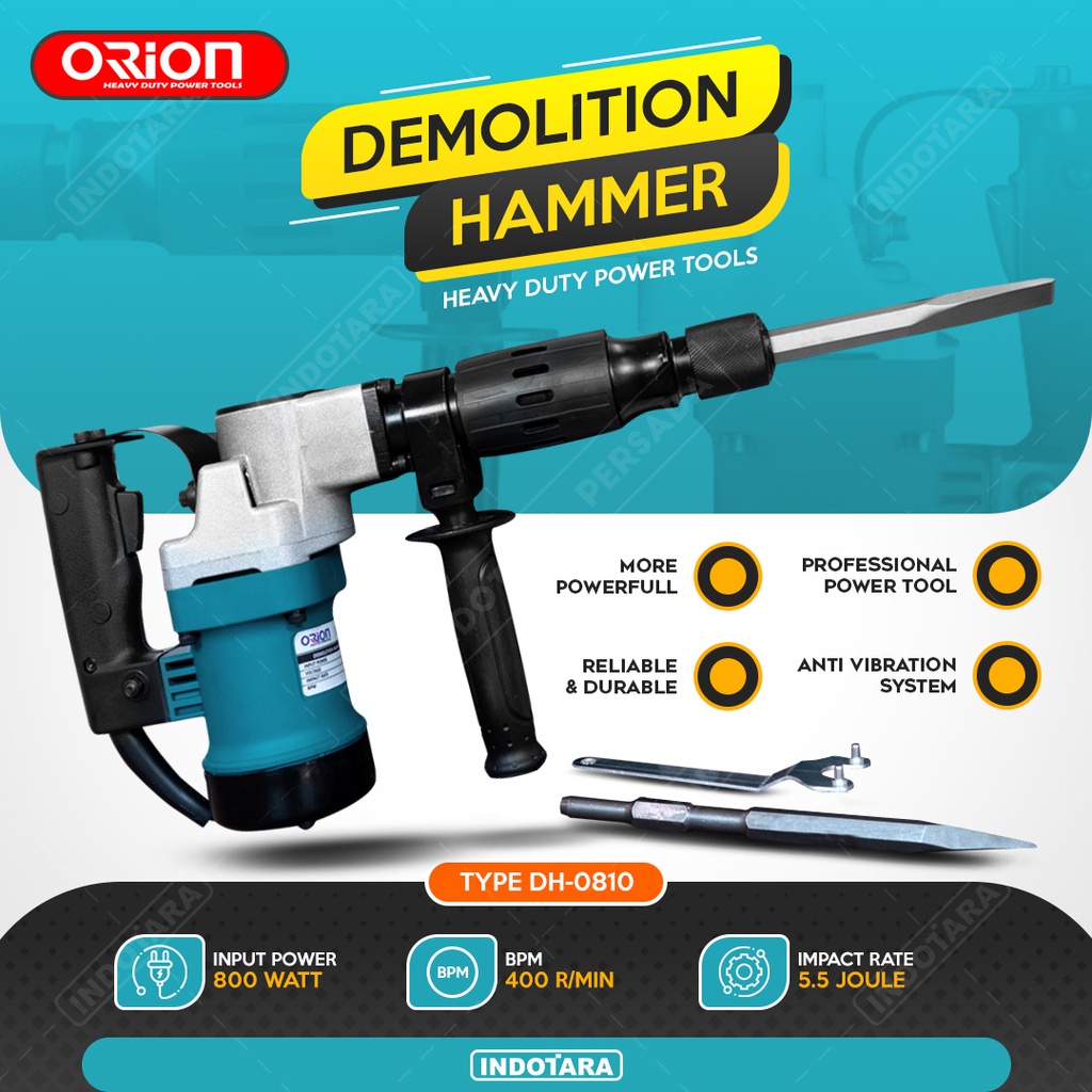 Mesin Jack Hammer Bobok Beton Orion DH-65A Demolition Hammer DH-65A