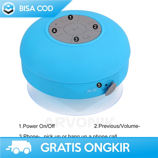 SPEAKER BLUETOOTH WATERPROOF PORTABLE WIRELESS COMPATIBLE ALL DEVICE