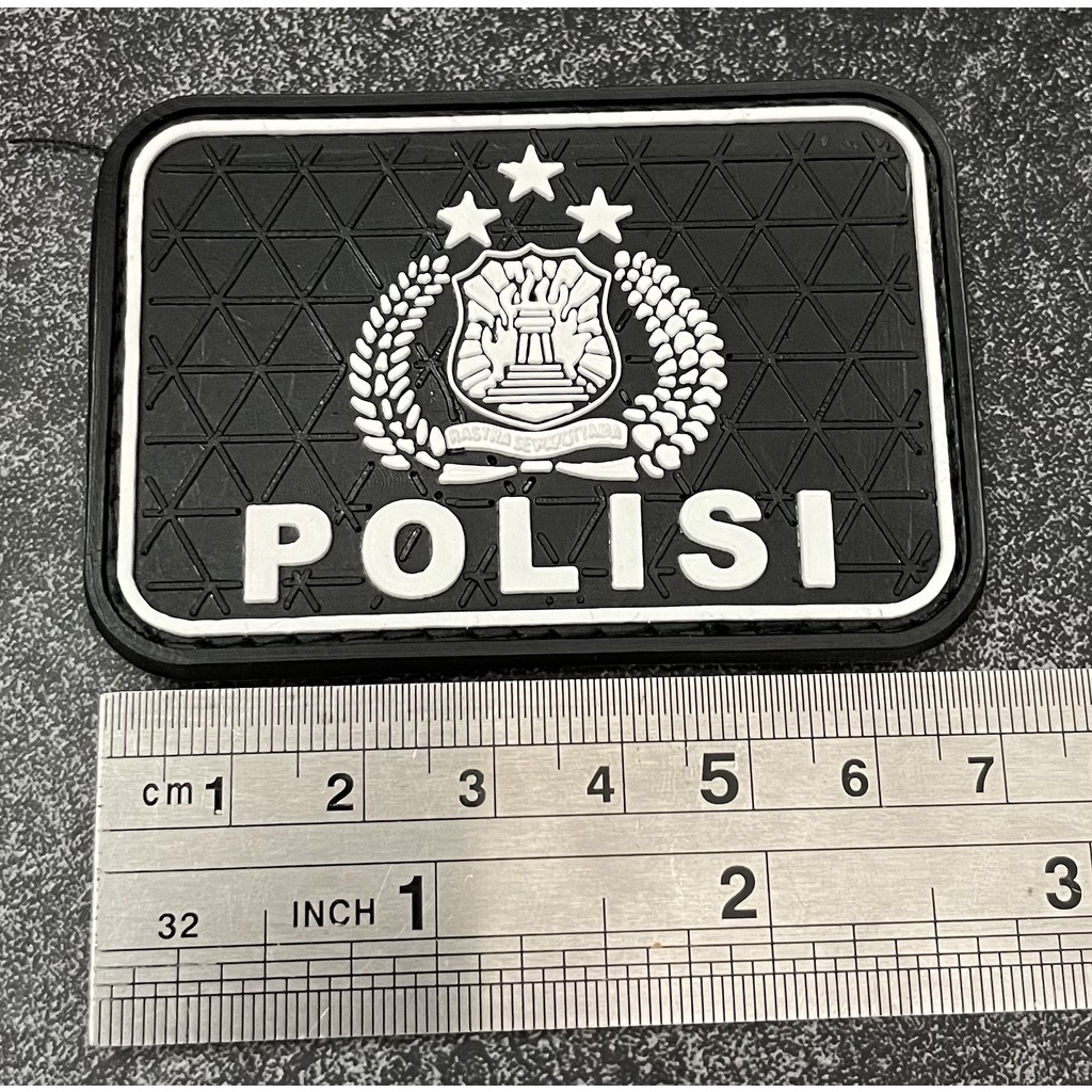 Patch Polis* (Logo+Tlsn Pth) - Patch Velcro Police - Prepetan Polis* Tribrata - Velcro Karet