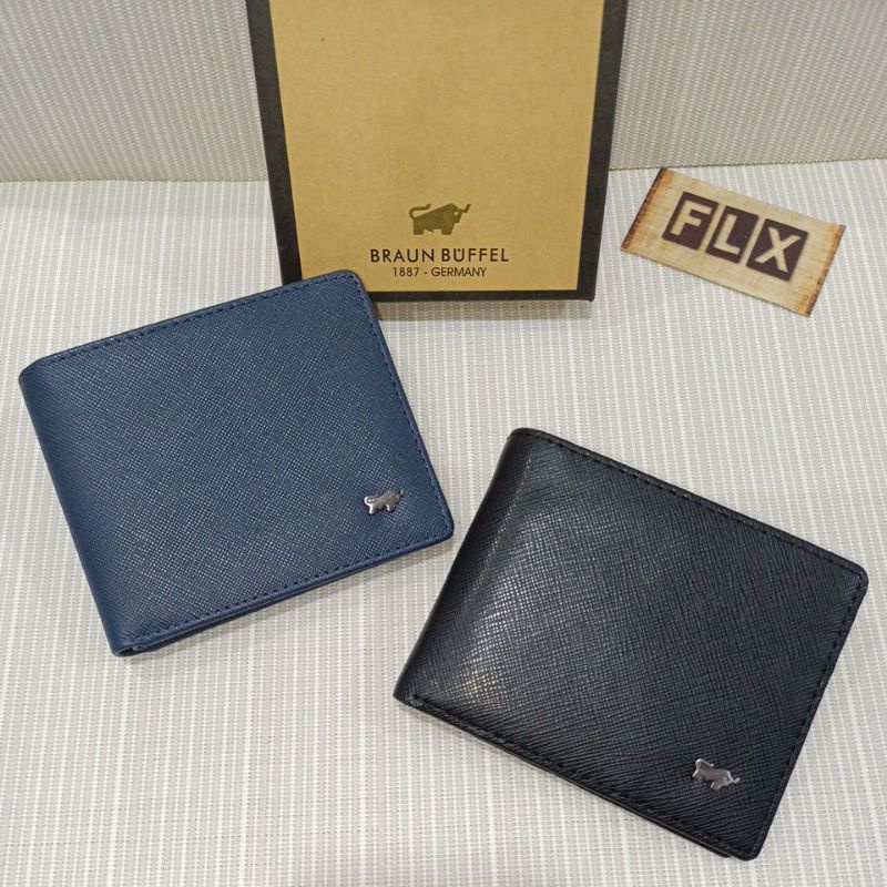 Dompet lipat pria kulit safiano leather