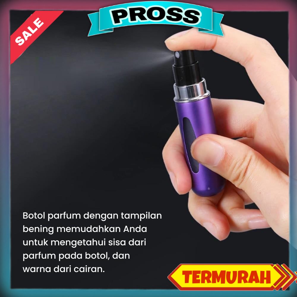 Botol Parfum Travel Mini 5ML Refill dari Bawah / Underfill Perfume Bottle