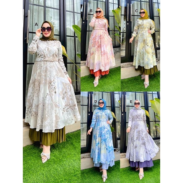 KIMIKO MIDI TWO TONE BY SS (PO 5 FEBRUARI)/ SET ATHAYA BY POPPY (PO 3 DESEMBER)