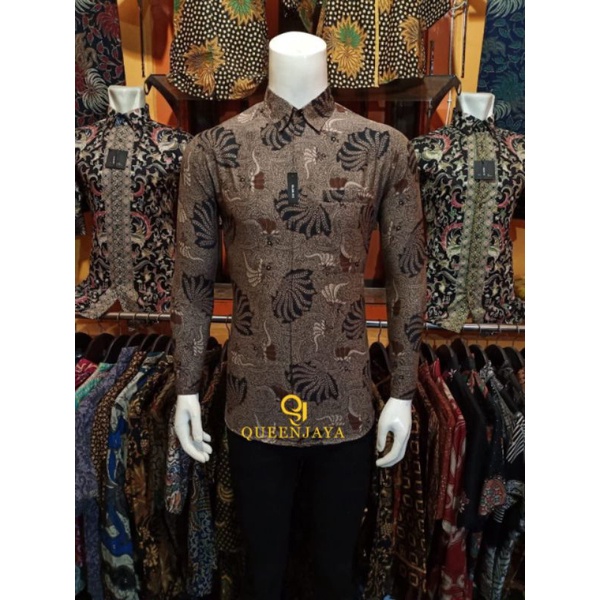 KEMEJA BATIK PRIA LENGAN PANJANG SLIMFIT EXLUSIFE SRI LUMBUNG