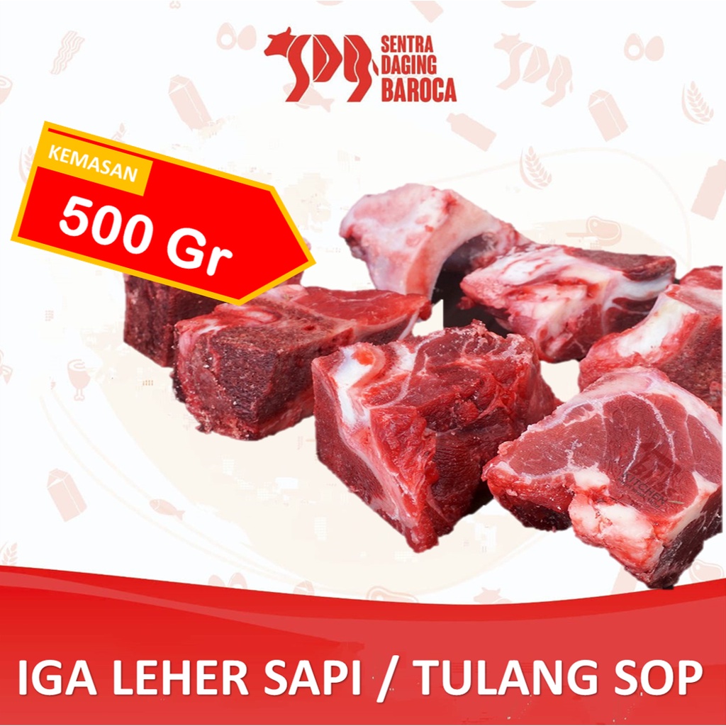 Jual Iga Gondrong Import 500gr Beef Neck Bone Iga Leher Berdaging