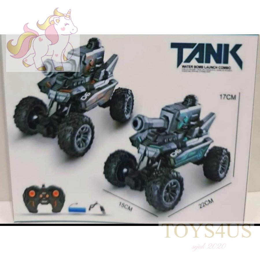 Toys4Us - Mainan RC Remote Control Mecha Tank Bisa Nembak Baterai Charge ( 318-4 )