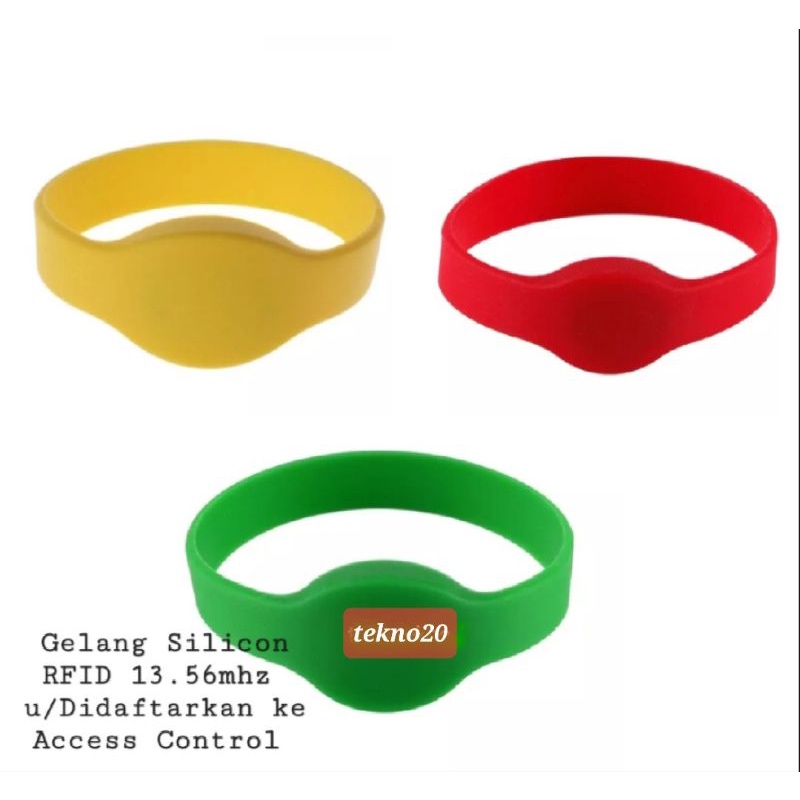 Gelang Silicon RFID 13.56 MHz Gelang Karet RFID 13.56MHz ISO14443A NFC RFID Wrisband 13,56 mhz for Access Control