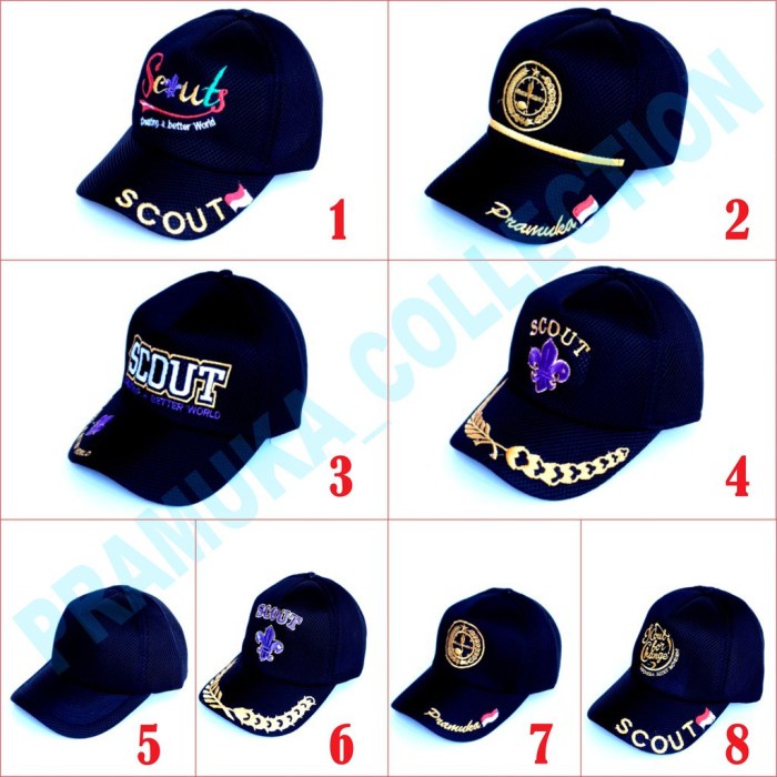 Topi Scout Lapangan Pramuka Double Mess Jaring Tebal