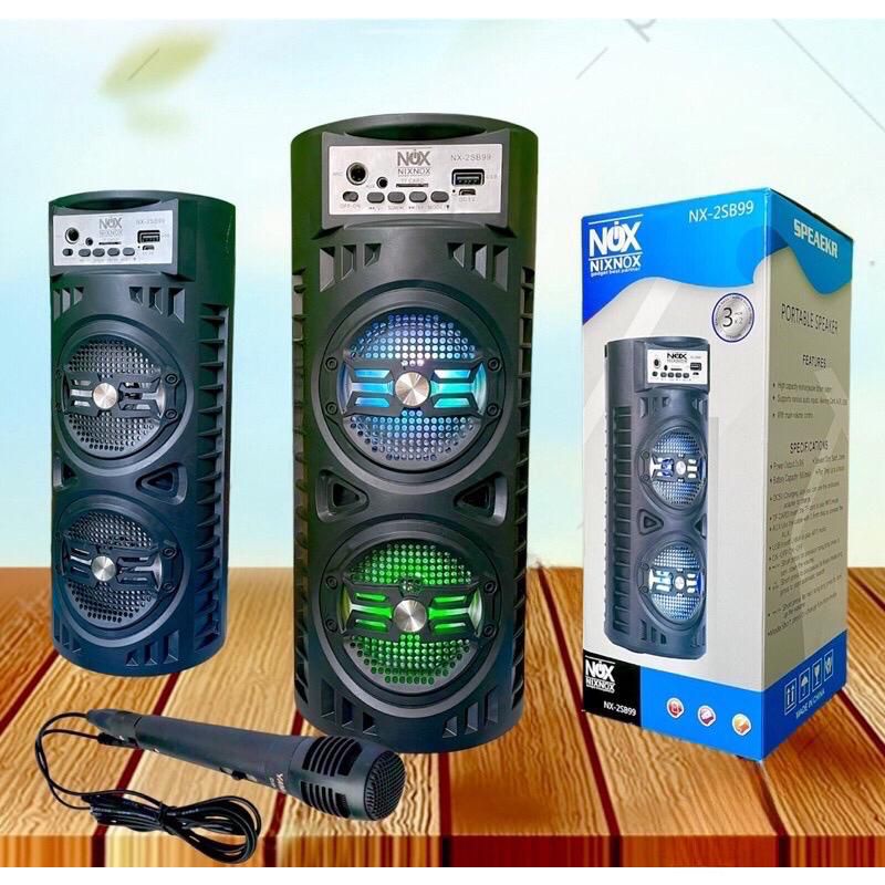 Speaker Bluetooh Nixnox Nx-2SB99 Free Mic Speaker Big Bass