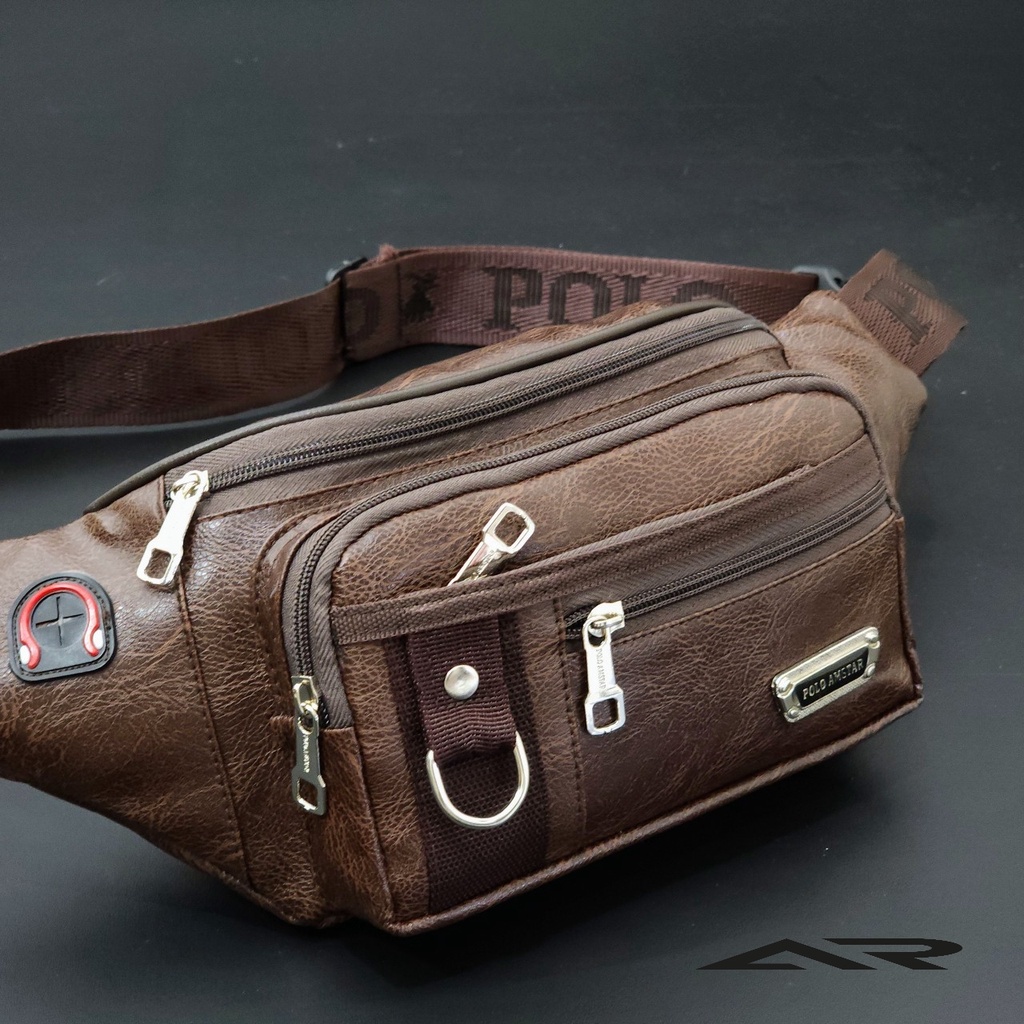 Tas Selempang Pria Multi Fungsi Waistbag Original POLO AMSTAR Model Terbaru-5