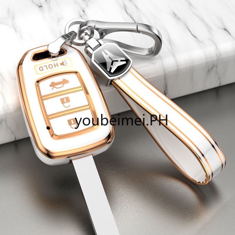 1pc Case Cover Kunci Remote Mobil Bahan TPU Lembut Untuk Honda Accord CR-V FIT XRV VEZEL CITY JAZZ CIVIC HRV FRV