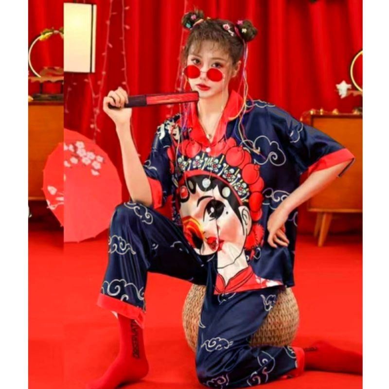 MDLV ~ 0453# CNY Opera Pajamas Set Imlek Import