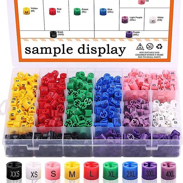 Tag Size Plastik Baju Hook 2,8mm sampai 4,5mm (10 Buah)