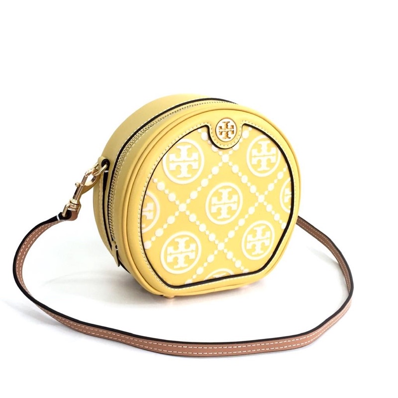 Tory Burch T Monogram Embossed Moon Crossbody Bag