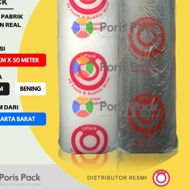 

Bubble Wrap UPack 125 cm x 50 Meter 2,3 kg - 3kg, Bening