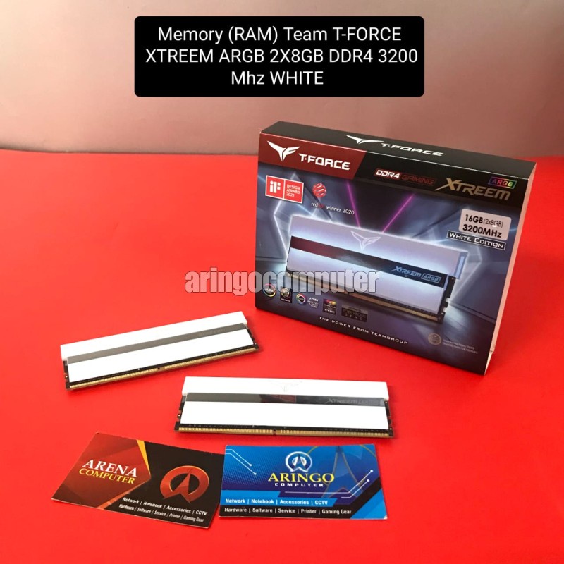 Memory (RAM) Team T-FORCE XTREEM ARGB 2X8GB DDR4 3200Mhz WHITE