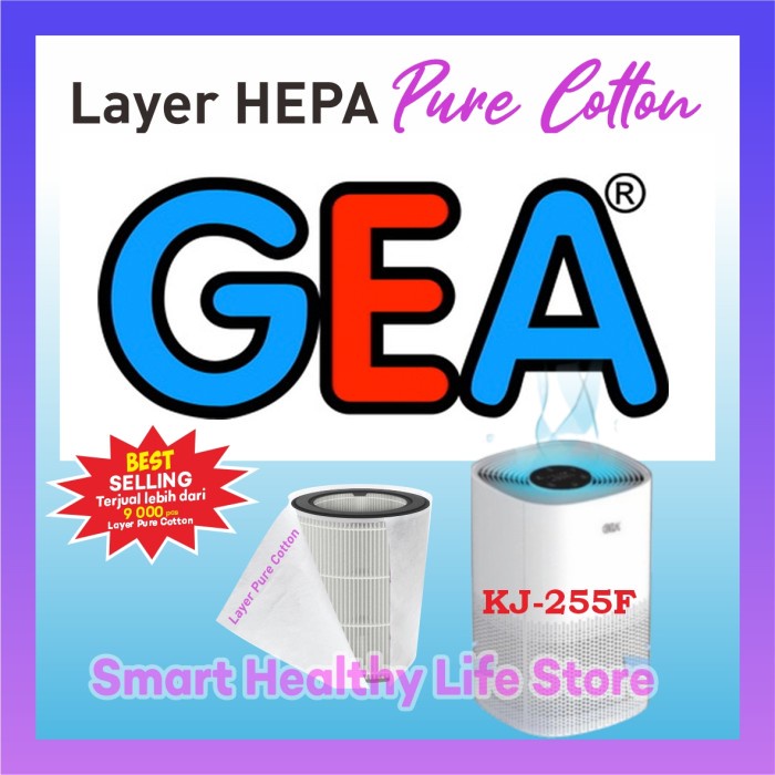 NEW GEA KJ-255F Air Purifier HEPA 13 Replacement Filter KJ255F KJ255 - LayerGEA (3pcs)