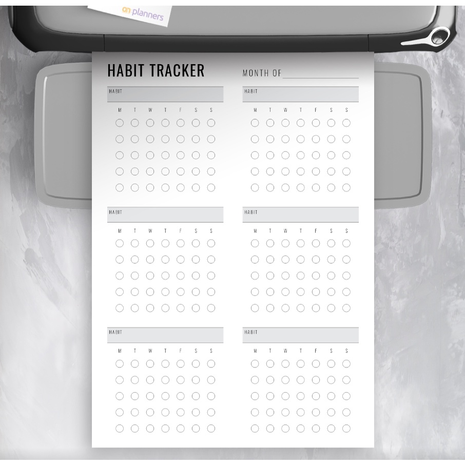 

[DOKI] 10 Lembar Habit Tracker Binder Planner/ To Do list/ Daily Planner/ Weekly Planner - HT01