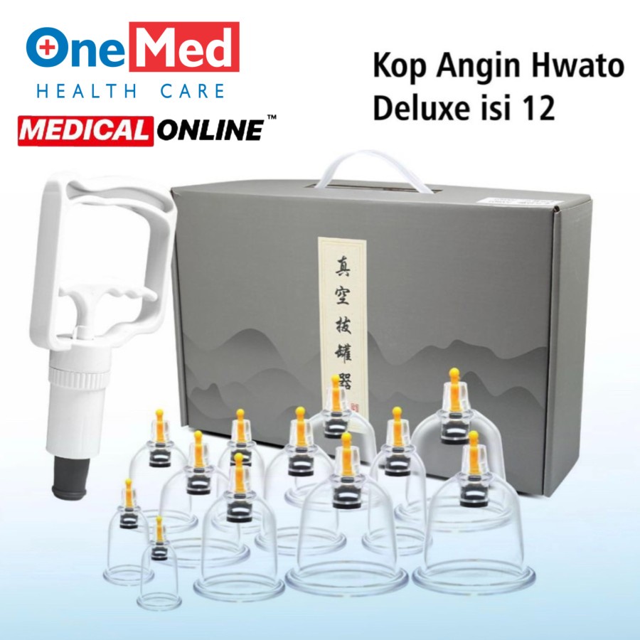 KOP ANGIN HWATO DELUXE ISI 12 / ALAT BEKAM HWATO ONEMED / ALAT TERAPI MEDICAL ONLINE MEDICALONLINE