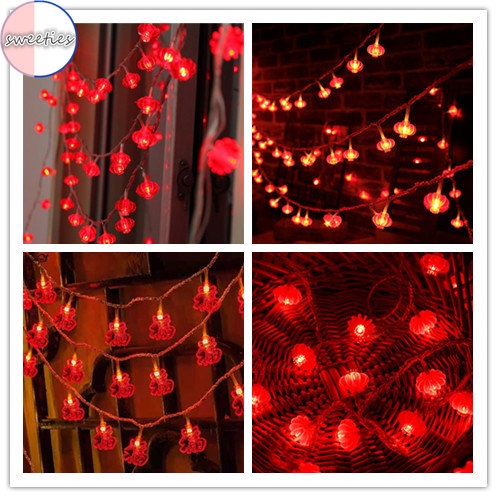 Lampu string LED 1.5M Bentuk Ikan Warna Merah Untuk Dekorasi Taman