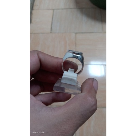 emban cincin perak 925 handmade model menyamping variasi sircon sedia tanam atau catokan