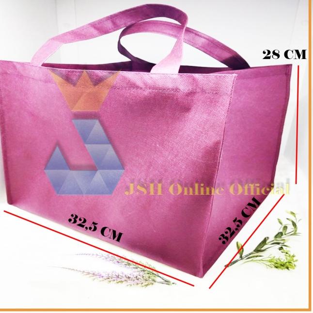 

[Premium] Tas Spunbond 32,5 x 32,5 x 28 Cm Kantong Goodie Kotak Kue - Merah