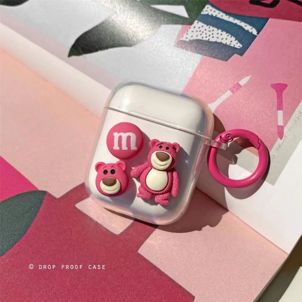 Soft case airpods 3 1 2 Pro 3 Pro 2 Motif Kartun lotso bear