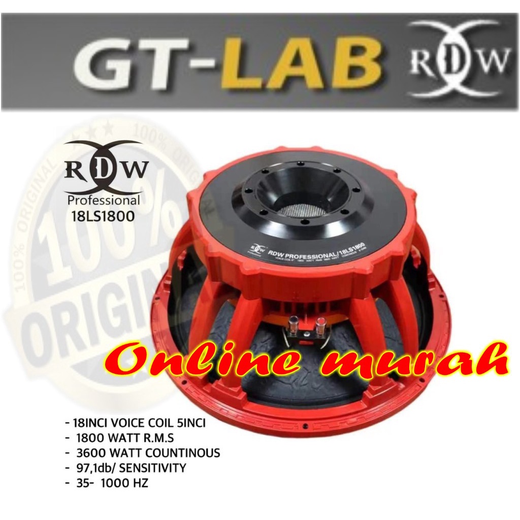 SPEAKER RDW 18LS1800 SPEAKER KOMPONEN RDW 18LS1800 / 18 LS1800 RDW 18