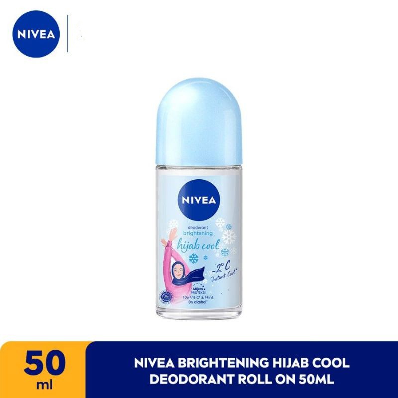 NIVEA BRIGHTENING HIJAB COOL ROLL ON 50ML - DEODORANT WANITA