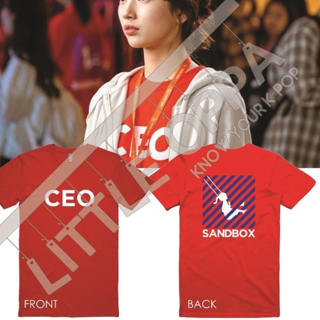 BAJU KAOS KPOP START UP SUZY SANDBOX CEO T-SHIRT - CEO (MERAH), S