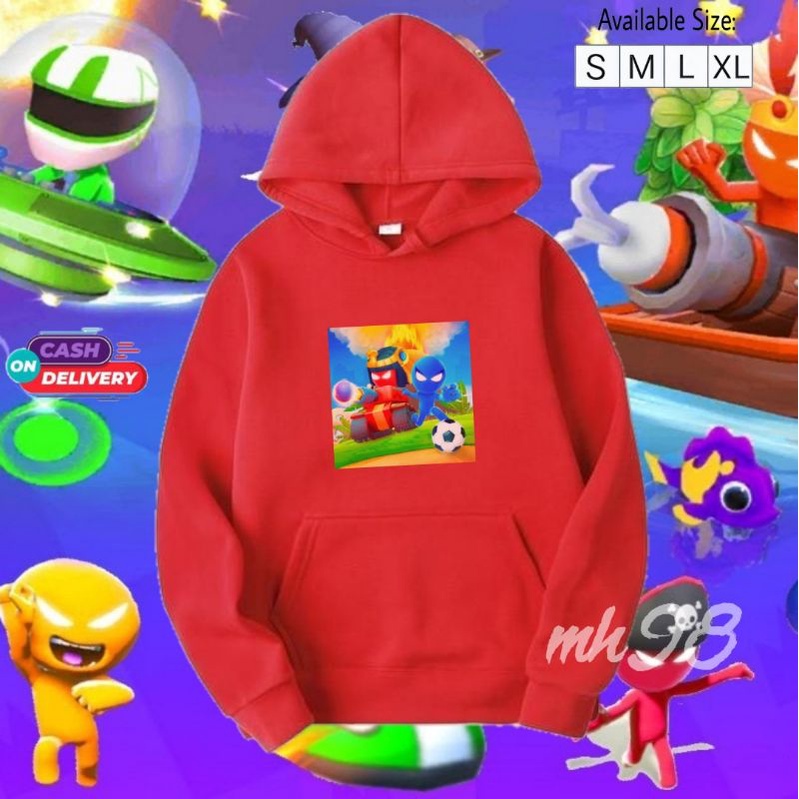 hoodie sweater Jaket anak laki laki stickman party game karakter terbaru/Jaket Anak stickman party/h