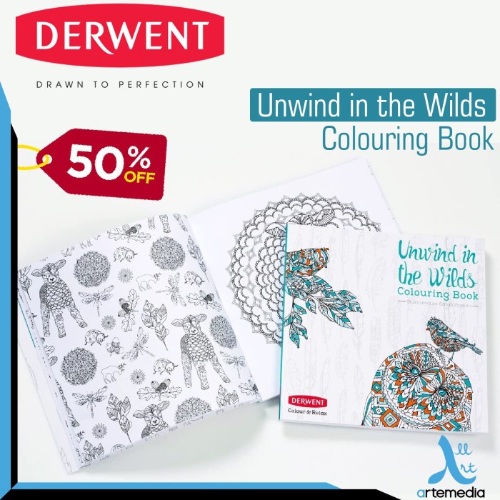 

Derwent Colouring Book Unwind in the Wilds Professional Quality Colour