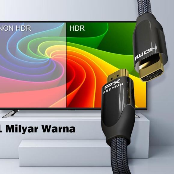 Kabel HDMI Ultra HD 4K High Speed HDR Nylon Braided 2M PX HD2-2MX