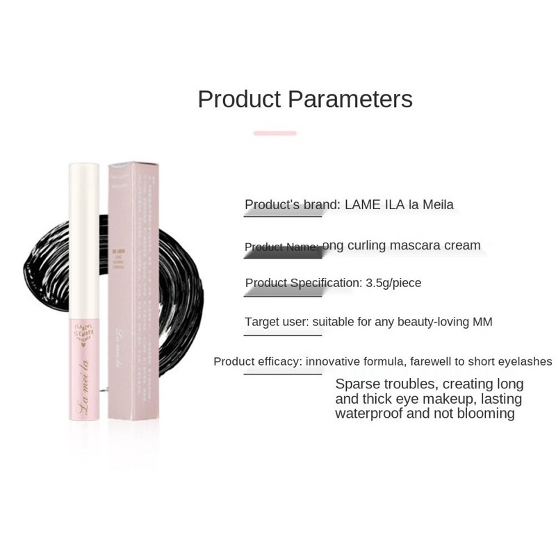 GRATIS ONGKIR LENGKAP 2 VARIAN COD LAMEILA/SUAKE TERMURAH MEDAN Lameila 3D Lash Long Mascara Waterproof Curling Lenthening Thick Eyelash Make Up Fast Dry Natural Waterproof Extension