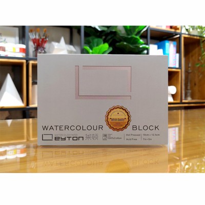 

[COD] leyton watercolor block cold/hot press 18x12.5cm 300gsm 100% cotton - hot press