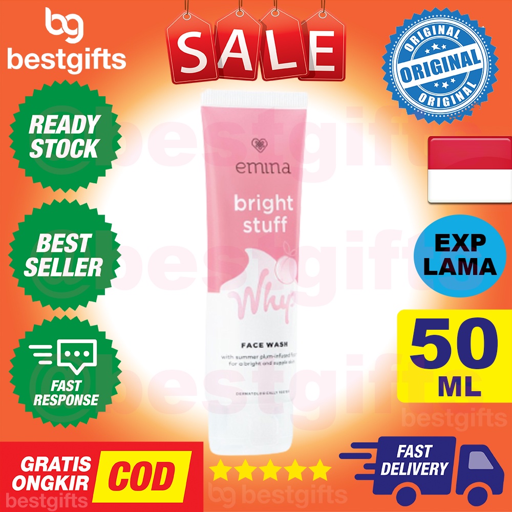 EMINA BRIGHT STUFF WHIP FACE WASH SABUN MUKA WAJAH CERAH GLOWING 50 ML