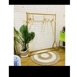 besi gawangan 150cmx120cm gantungan baju stend kotak gold