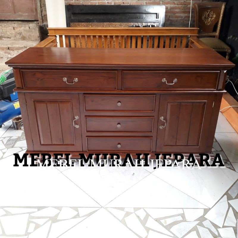 bufet minimalis mebel jepara, bufet minimalis jati