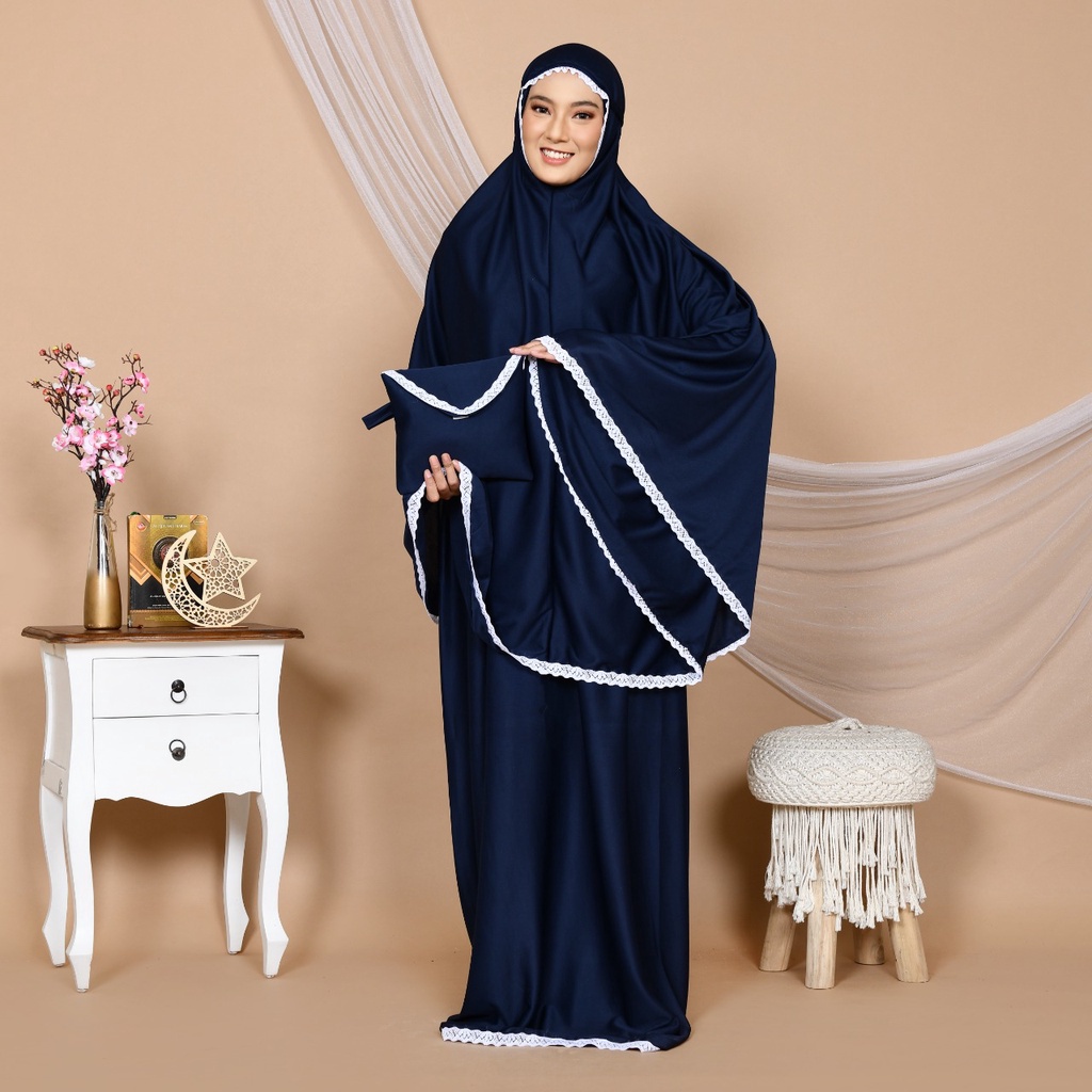 MUKENA  AMPLOP TRAVELING POLOS RENDA / MUKENA DEWASA AMPLOP JUMBO