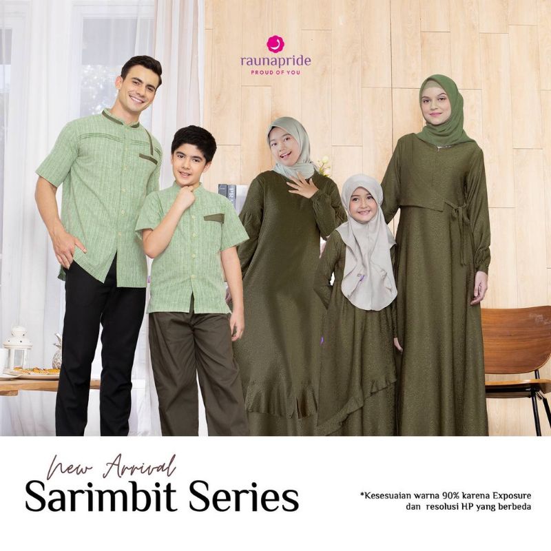 Sarimbit keluarga Rauna 06 Olive | Raunapride | Gamis Rauna RGF 06 OLIVE | gamis Remaja Rauna RRF 06 Olive | koko dewasa Rauna RKF 06 Light green | koko anak Rauna RKAF 06 Light green