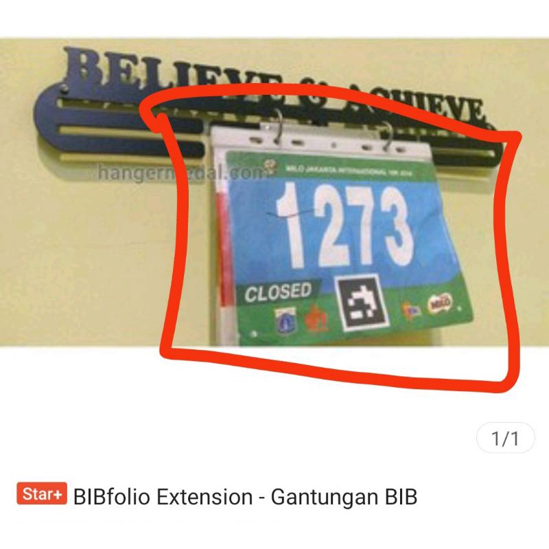 BIBfolio Extension - Gantungan BIB