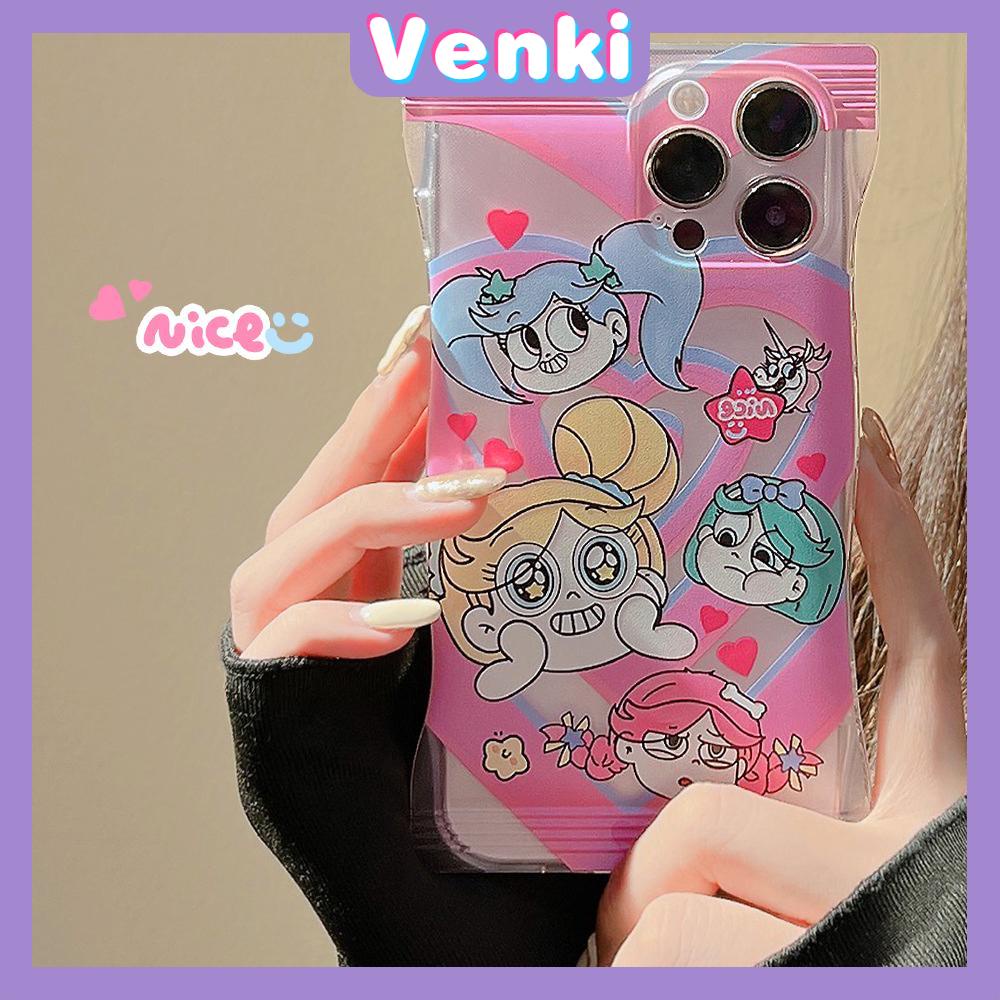 Case iPhone 14 Pro Max Soft TPU Clear Case Snack Case Cartoon Cute Girl Camera Protection Airbag Shockproof For iPhone 14 13 12 11 Plus Pro Max 7 Plus X XR