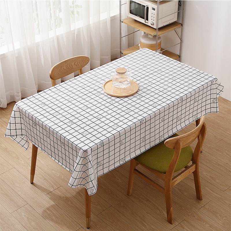 Serbagrosirmurah Taplak Alas Meja LARGE Anti Air 137x180 Waterproof PEVA Table Cloth
