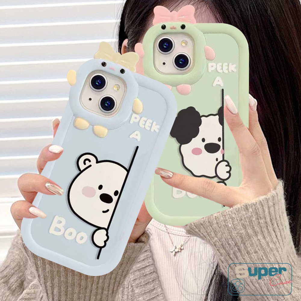 Case Lensa 3D Desain Pita Monster Kecil Untuk Redmi A1 + 10 9T 9A 10C 10A 9C NFC Mi 11 Lite POCO X3 NFC M3 Pro Redmi Note 11 10 8 9 11Pro + 10s Cover Lembut Untuk Anjing