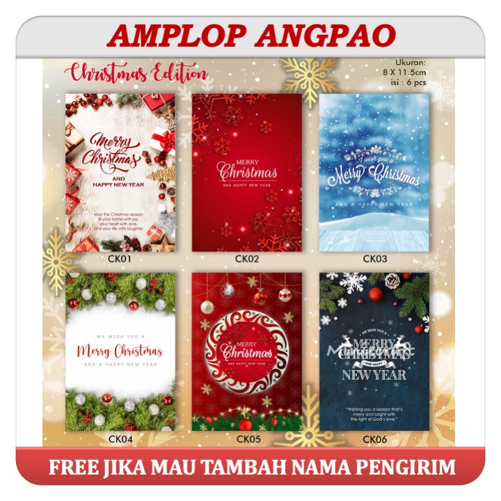 

AMPLOP ANGPAO NATAL MODEL PENDEK, CHRISTMAS GIFT ANGPAU