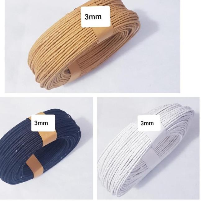 

TALI KERTAS PAPERBAG DLL 3MM ISI 100METER - PUTIH 3MM S6, 100 METER