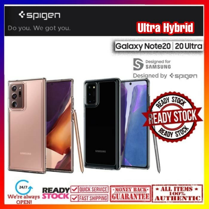 Original Case Samsung Note 20 Ultra / Note 20 SPIGEN Ultra Hybrid Shock Proof - Note 20 Ultra, Black