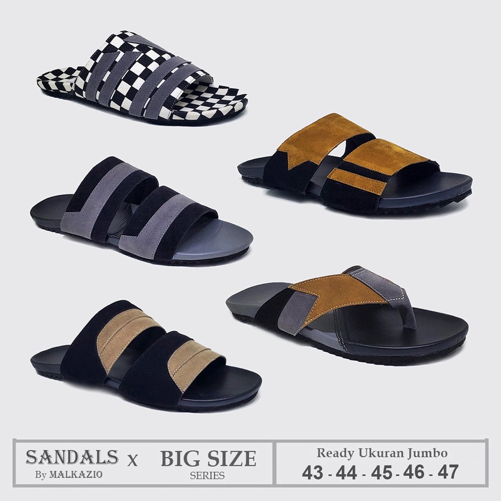 Mzio - BIG SIZE Series | Sandal Pria Ukuran Besar Size 43 44 45 46 47 | Sendal Ukuran Jumbo | ORIGINAL