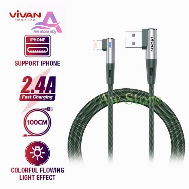 (VIVAN B-WL) KABEL DATA IPHONE GAMERS USB LIGHTNING FAST CHARGING 6 6S 6+ 6S+ 7 7+ X XR XS