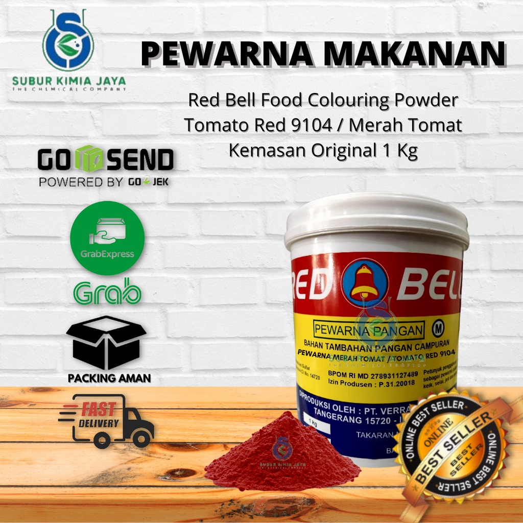 

Pewarna Makanan Red Bell Merah Tomat 9104 / Tomato Red Powder 1 KG